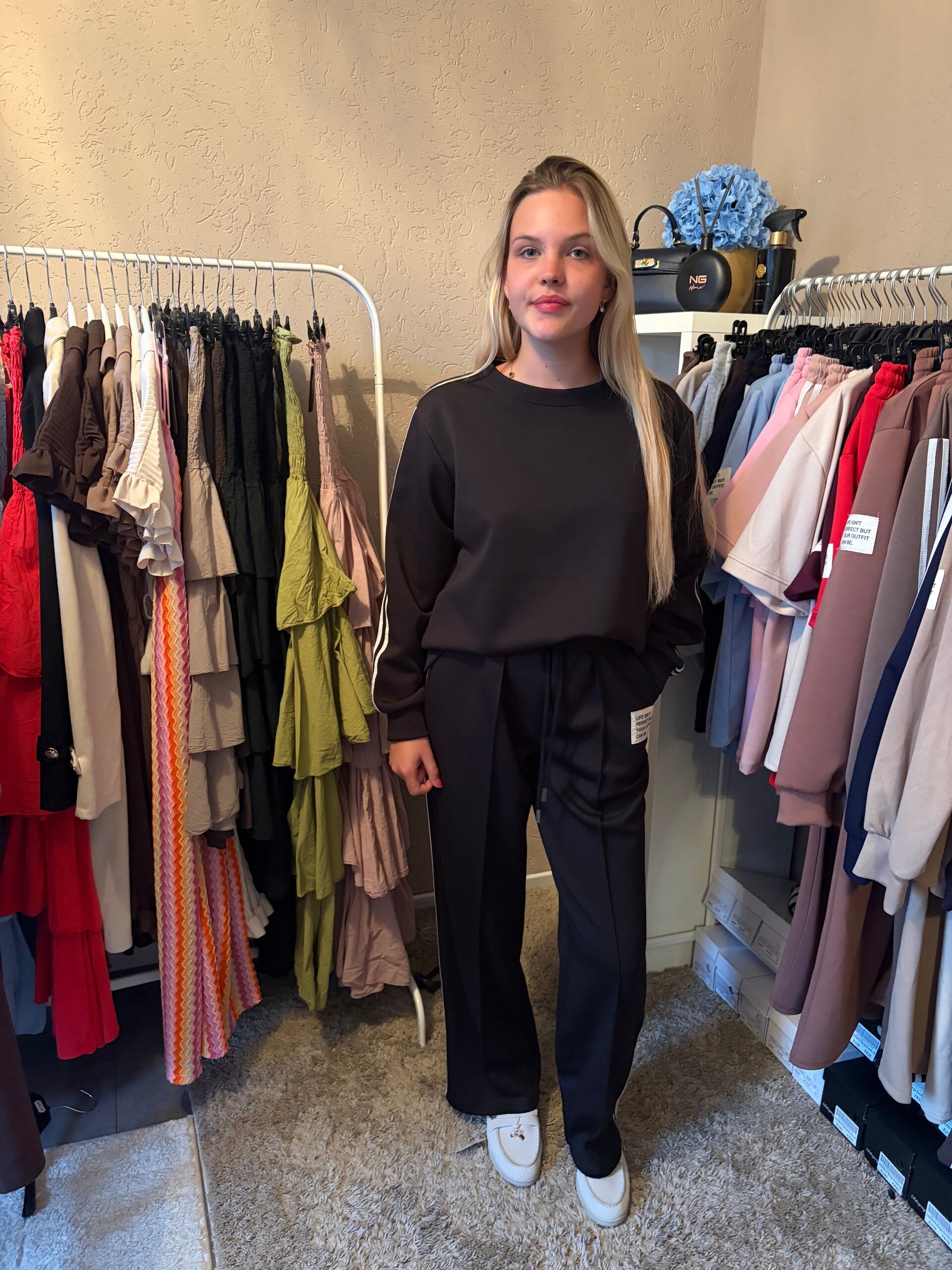 Label set Lang zwart streep