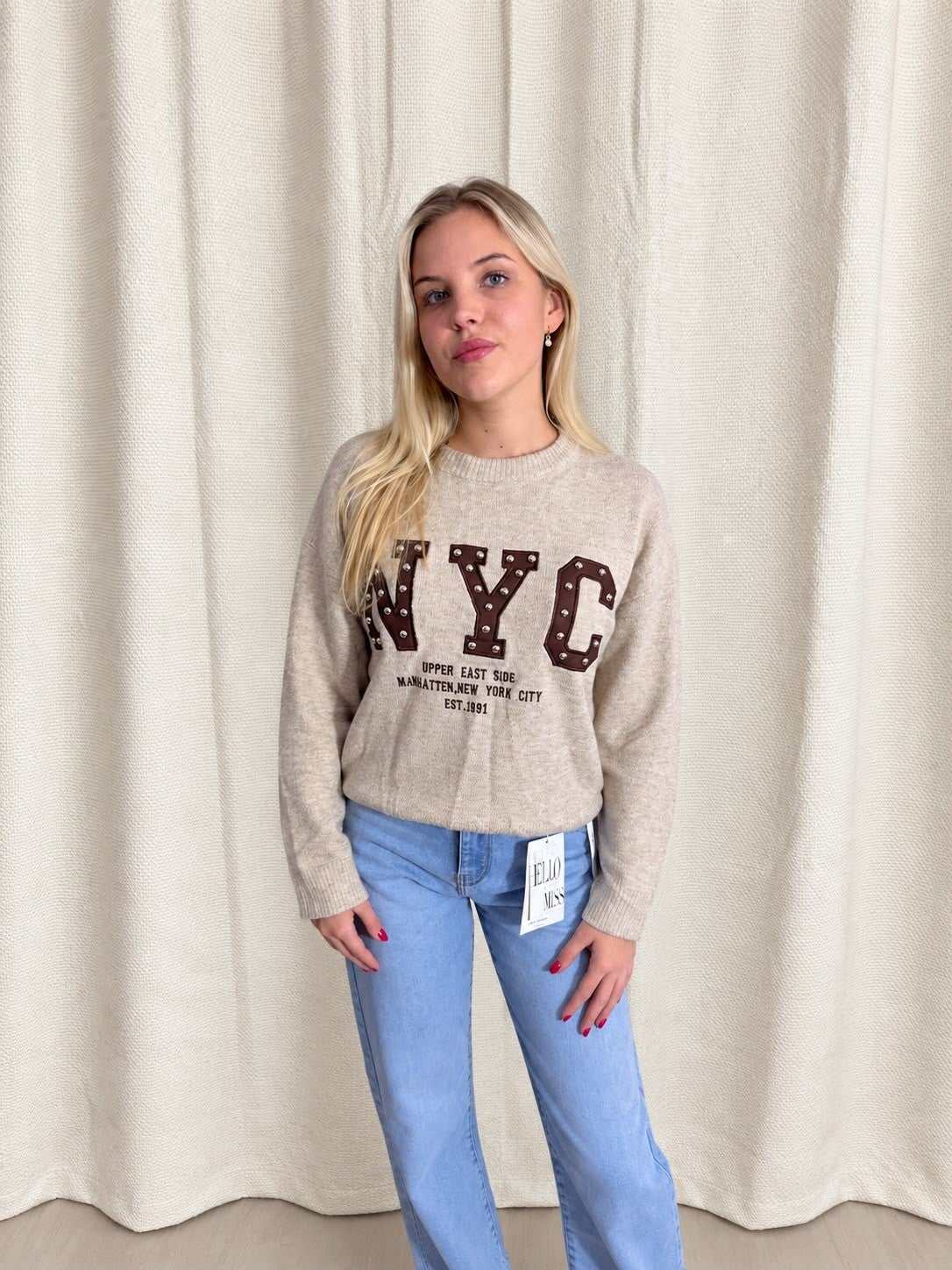 NYC trui beige
