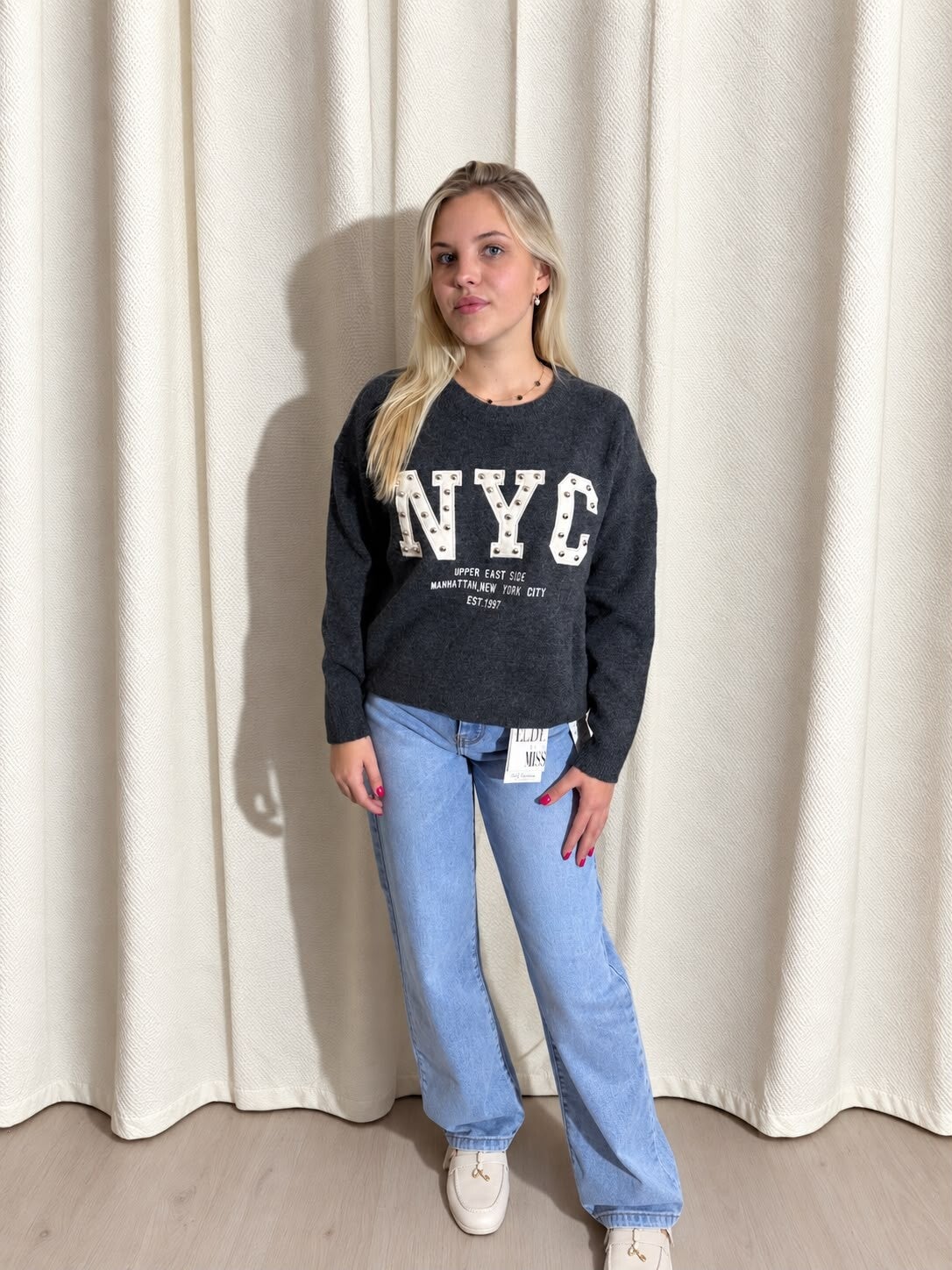 NYC trui grijs