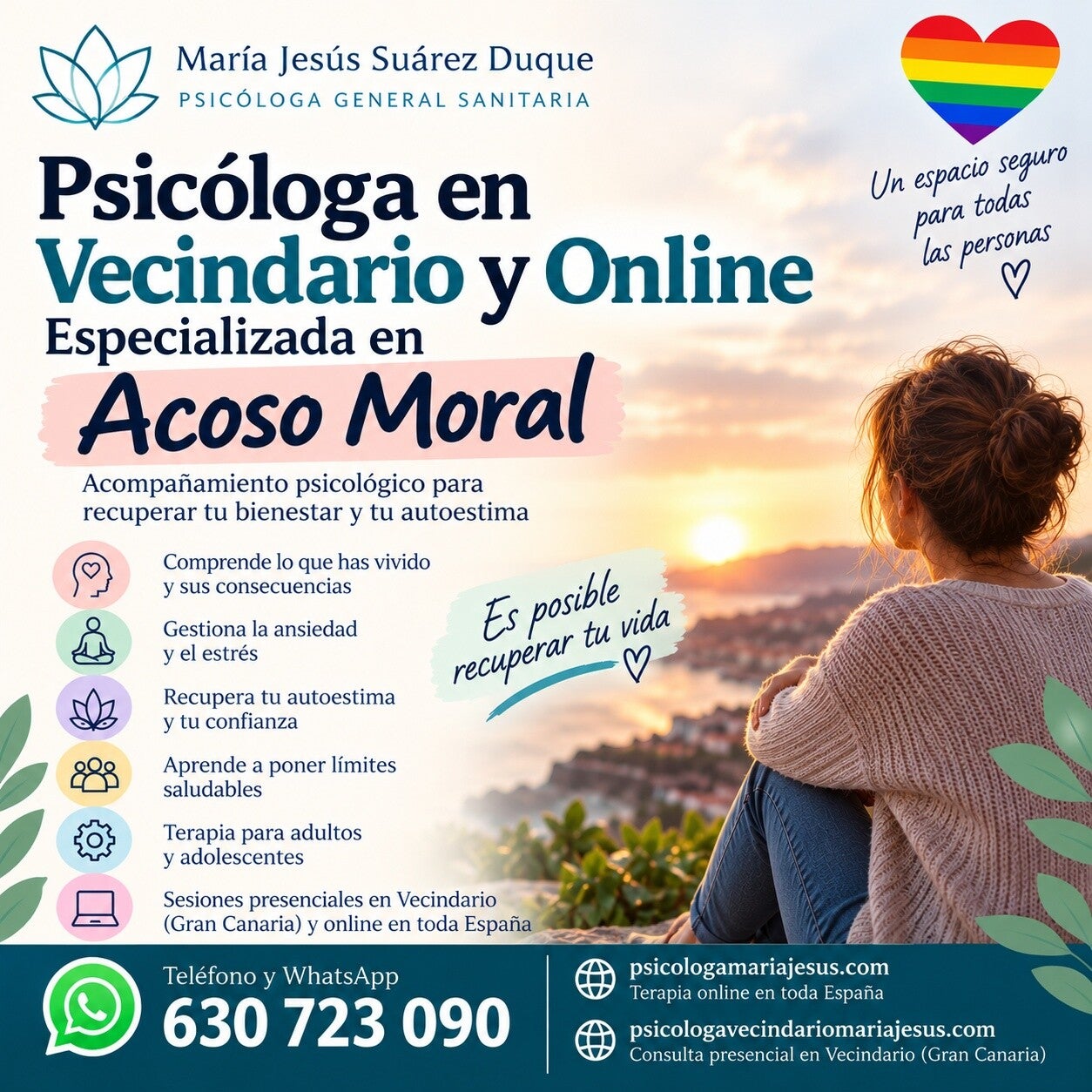 Psicóloga en Vecindario y online especializada en Acoso moral