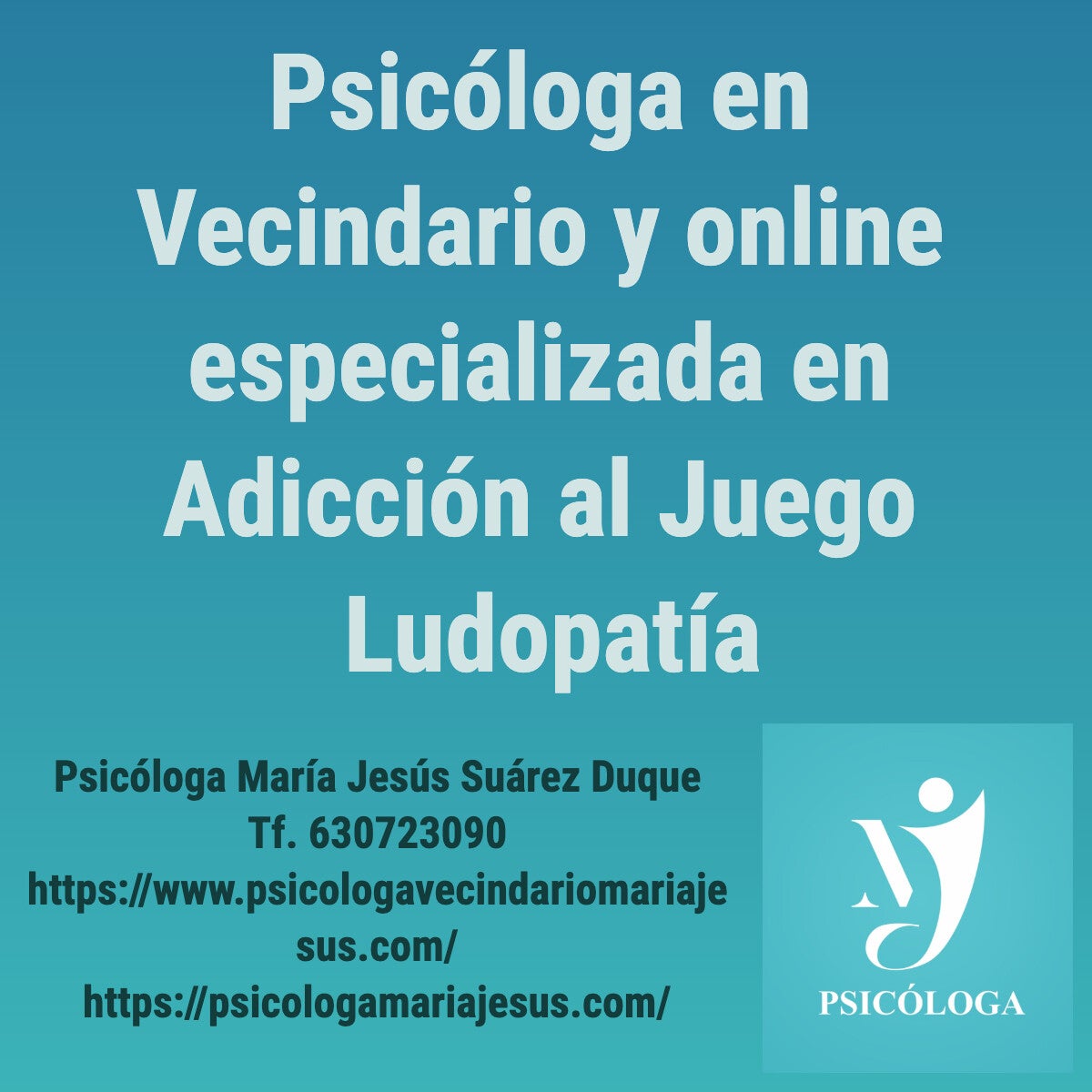 Psicóloga en Vecindario y online especializada en Trastorno por Juego - Ludopatía