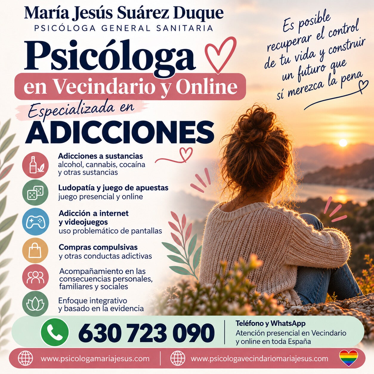 Psicóloga en Vecindario y online especializada en Adicciones