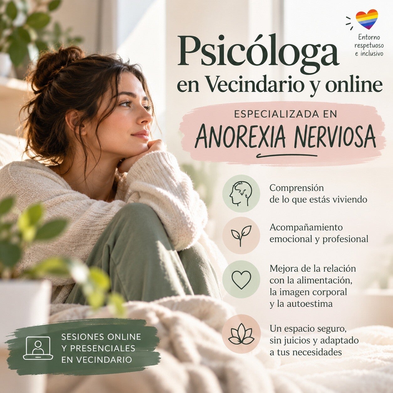 Psicóloga en Vecindario y online especialiada en Anorexia nerviosa