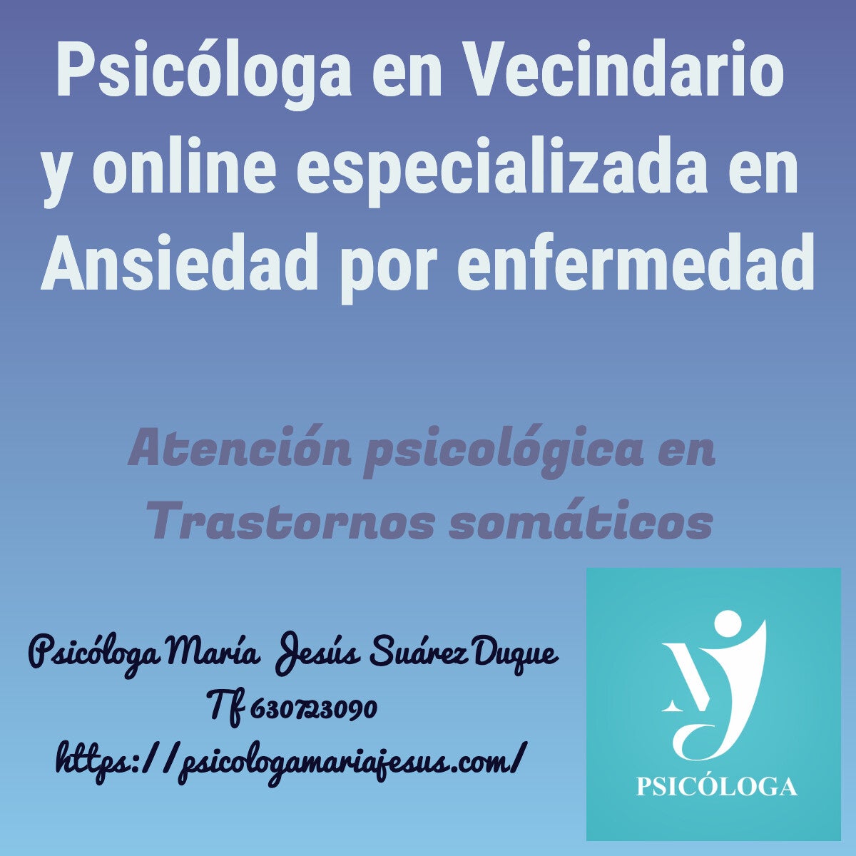 Psicóloga en Vecindario y online para Ansiedad por enfernedad