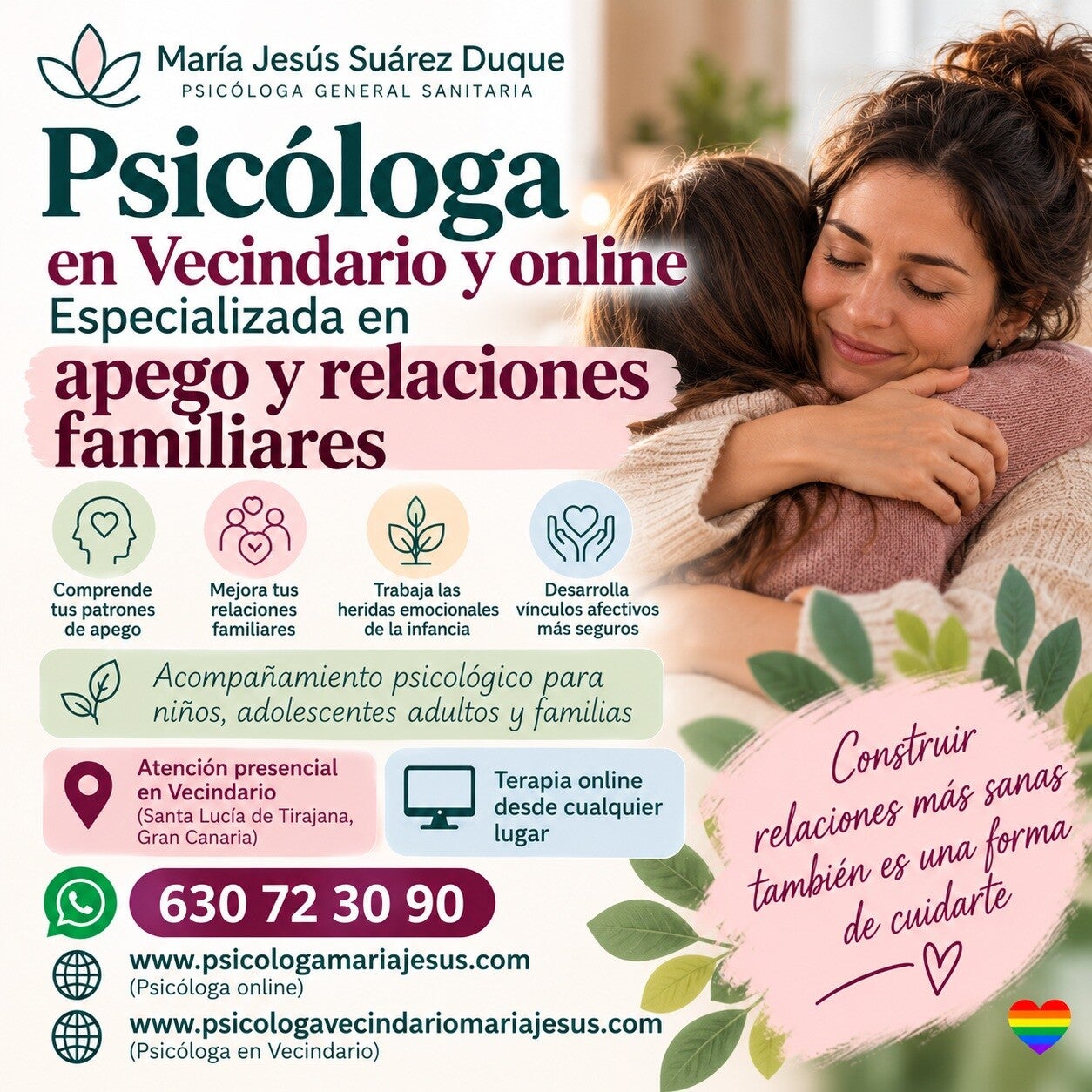 Psicóloga en Vecindario especializada en Apego y relaciones familiares