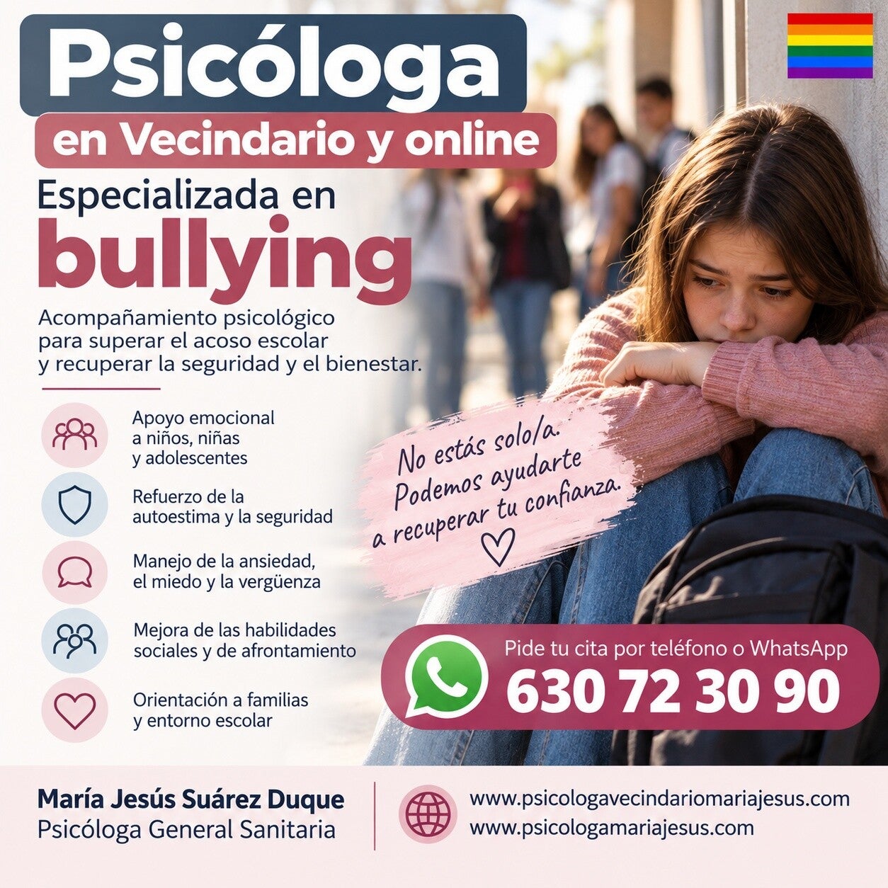 Psicóloga en Vecindario y online especializada en Bullying