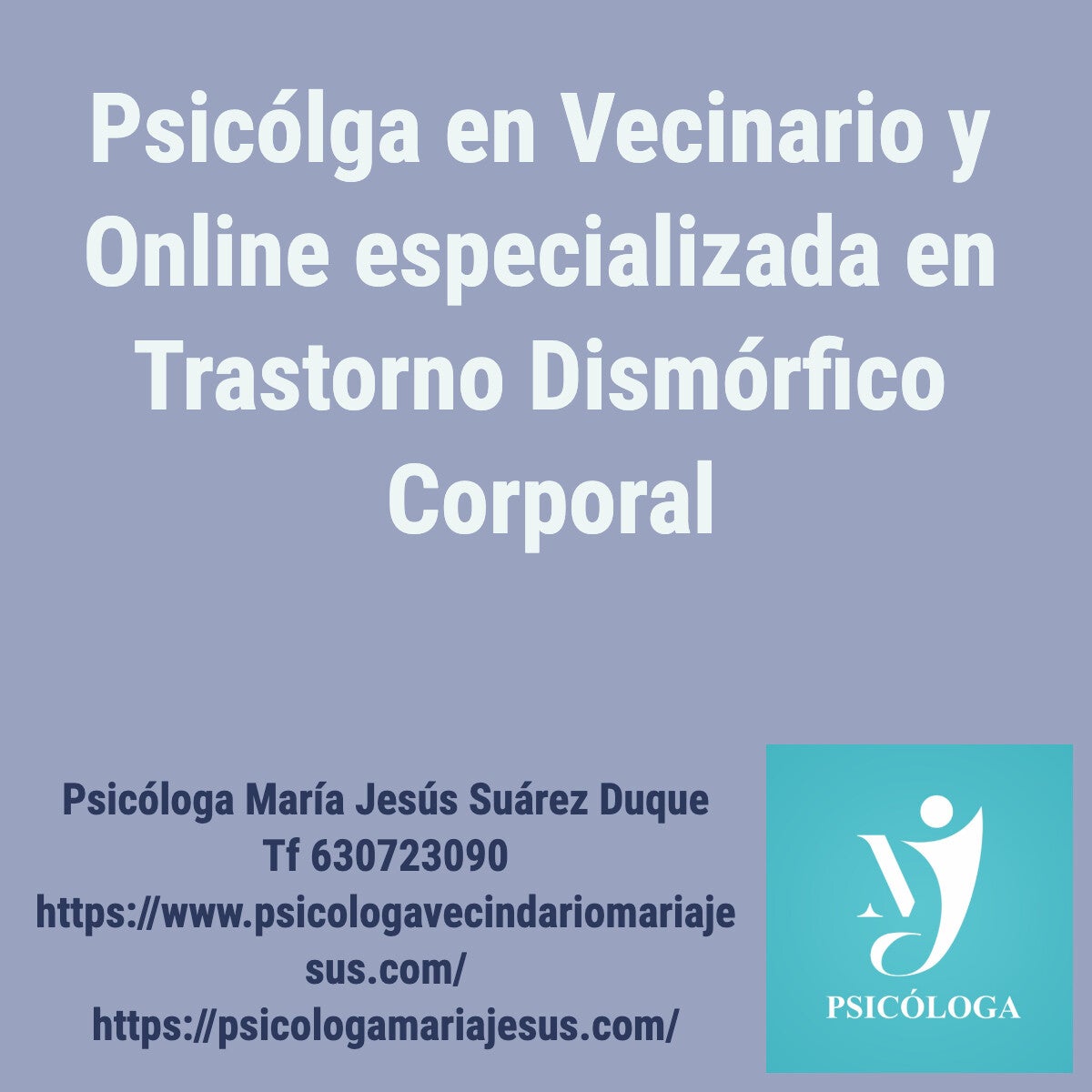 Psicóloga en Vecindario y online especializada en Trastorno Dismórfico Corporal