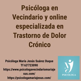 Psicóloga en Vecindario y online especializada en Dolor Crónico