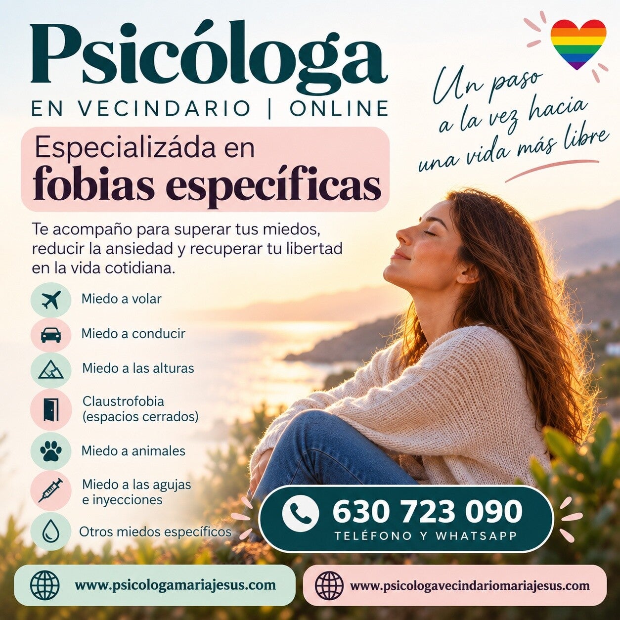 Psicóloga en Vecindario y online especializada en Fobias específicas