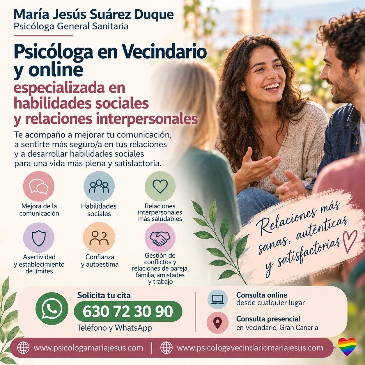 Psicóloga en Vecindario especializada en Habilidades sociales