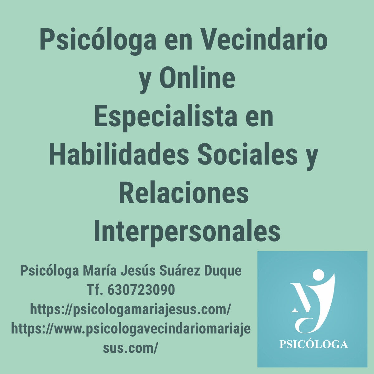 Psicóloga en Vecindario especializada en Habilidades sociales
