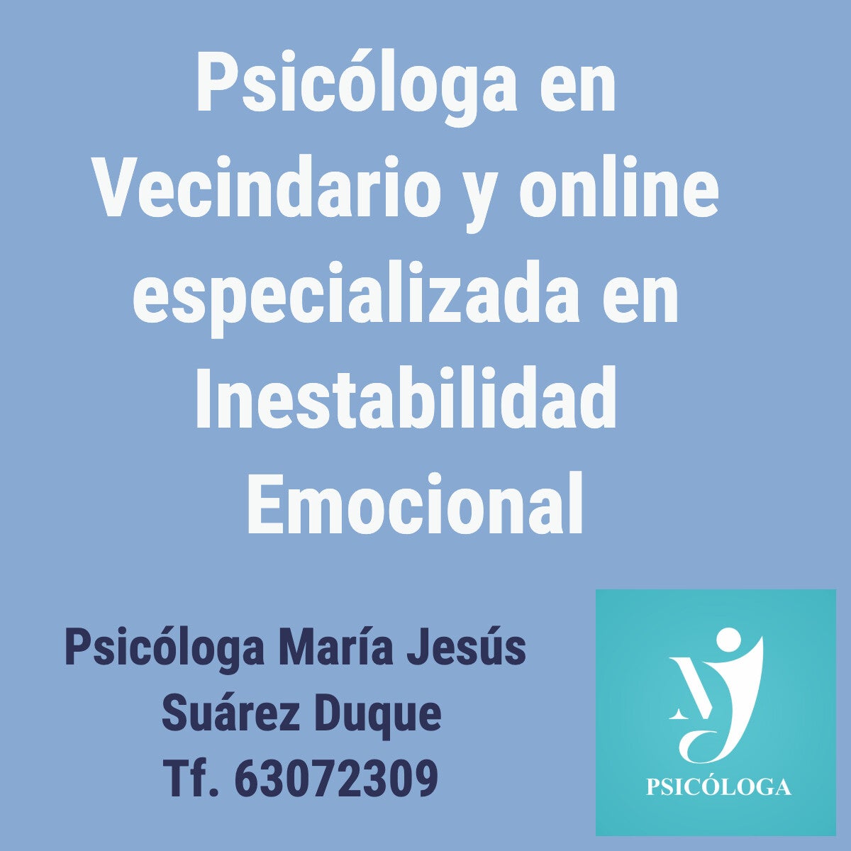 PSICÓLOGA EN VECINDARIO Y ONLINE