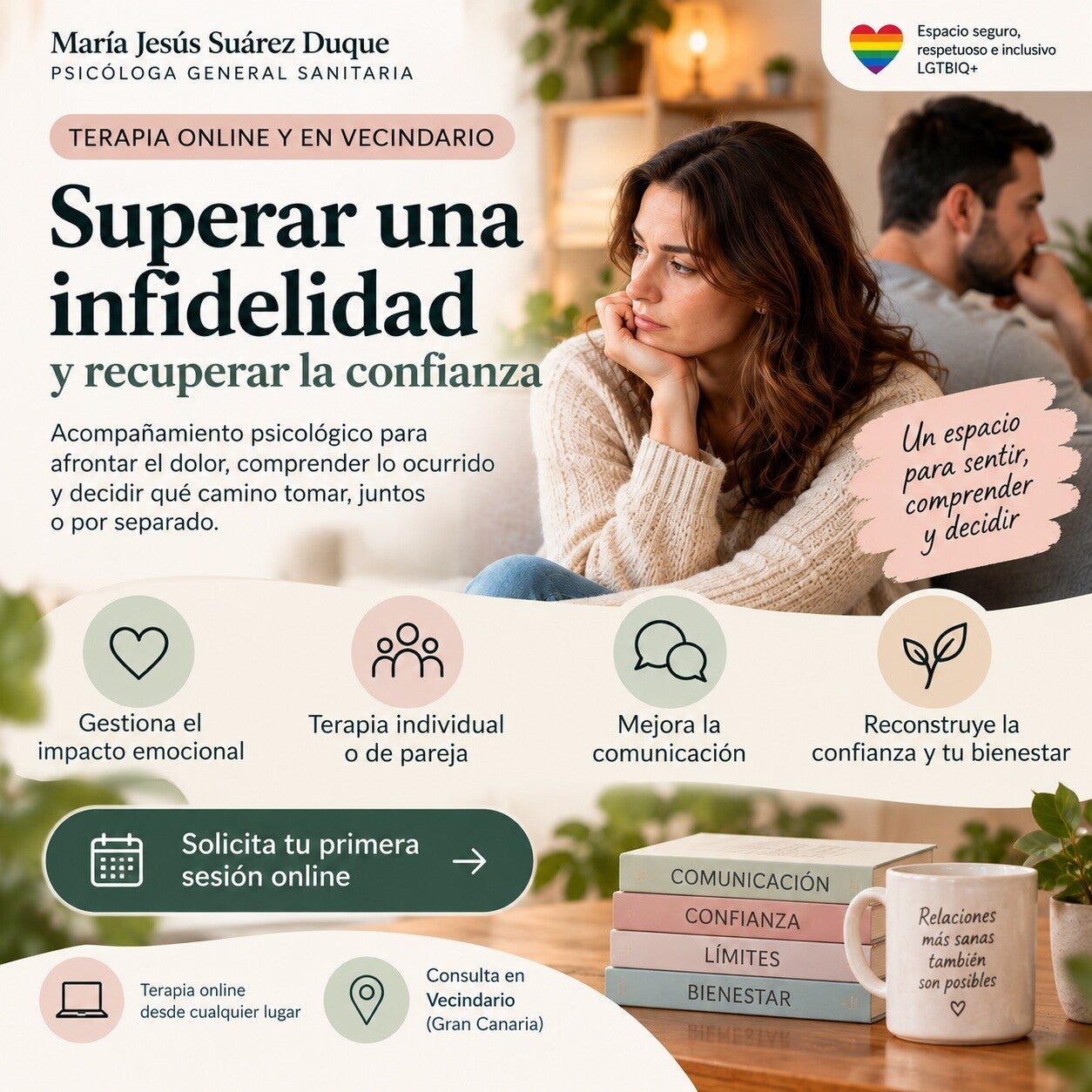 Terapia de pareja en Vecindario y online