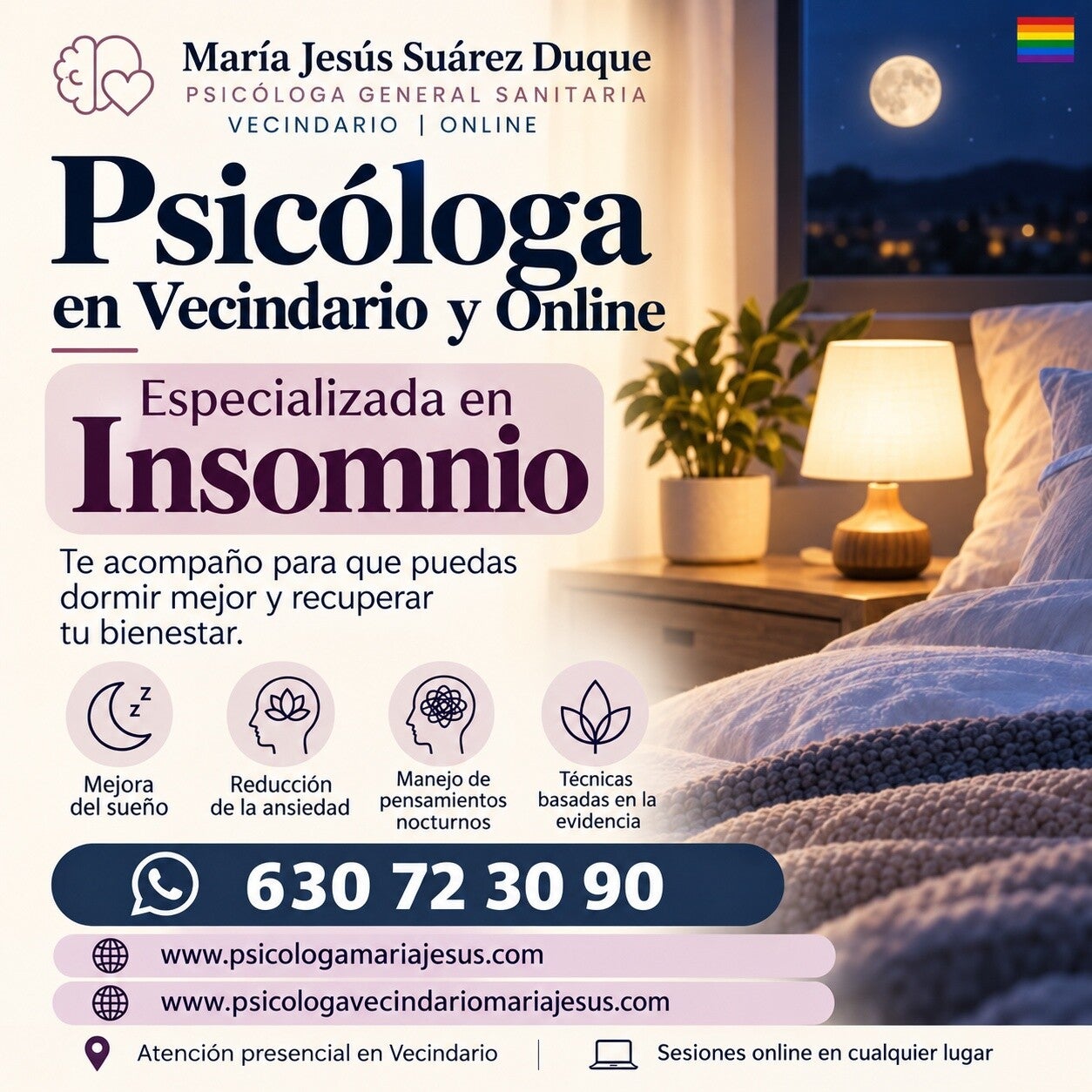 Psicóloga en Vecindario y online especializada en Trastorno de insomnio