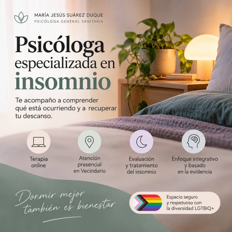 Insomnio - Psicóloga en Vecindario y online