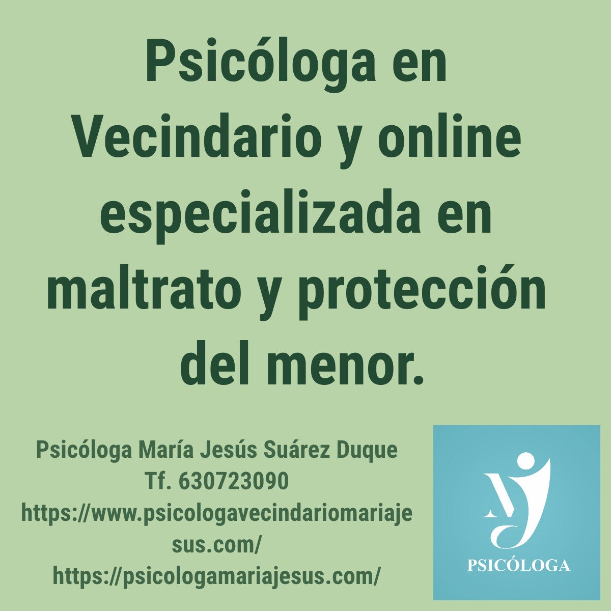 Psicóloga en Vecindario y online especializada en maltrato y protección del menor