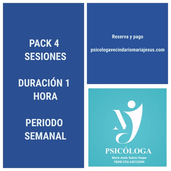 PACK 4 SESIONES (periodicidad semanal)