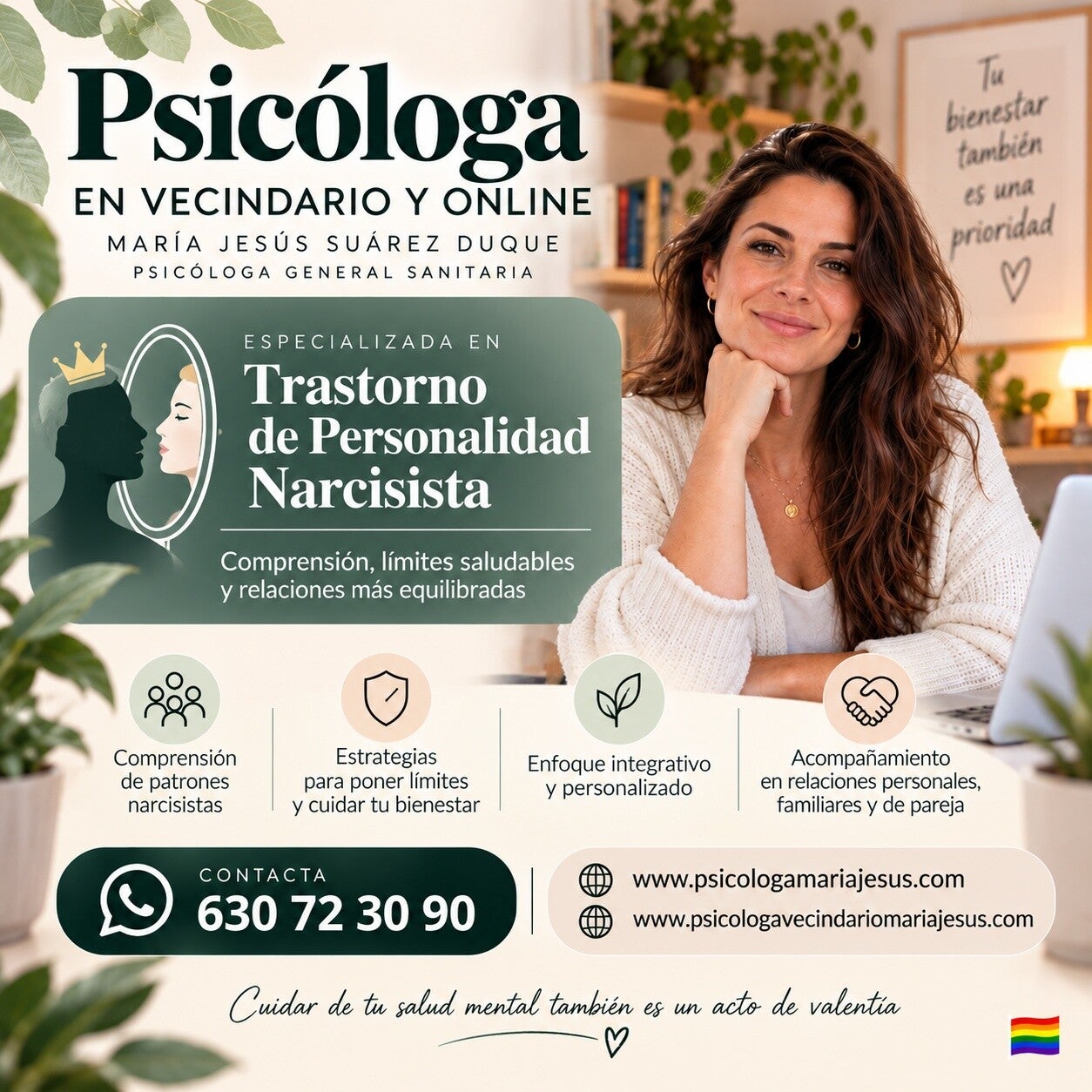 Psicóloga en Vecindario y online especializada en Trastorno de personalidad narcisista