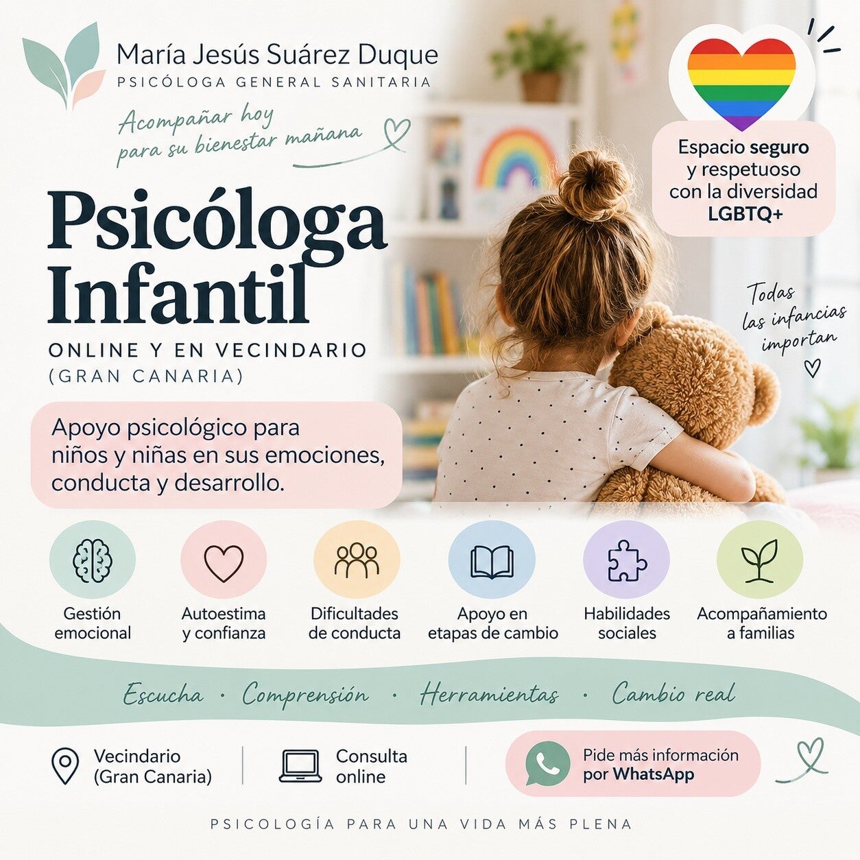 Psicóloga infantil en Vecindario y online