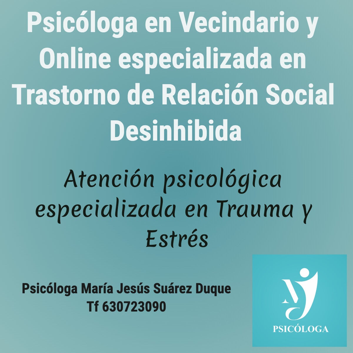 Psicóloga en Vecindario y online especializada en Trastorno de relación social desinhibida