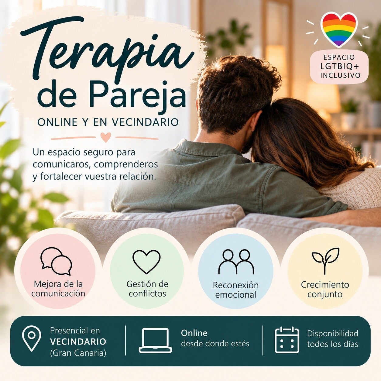 Terapia de pareja en Vecindario y online 