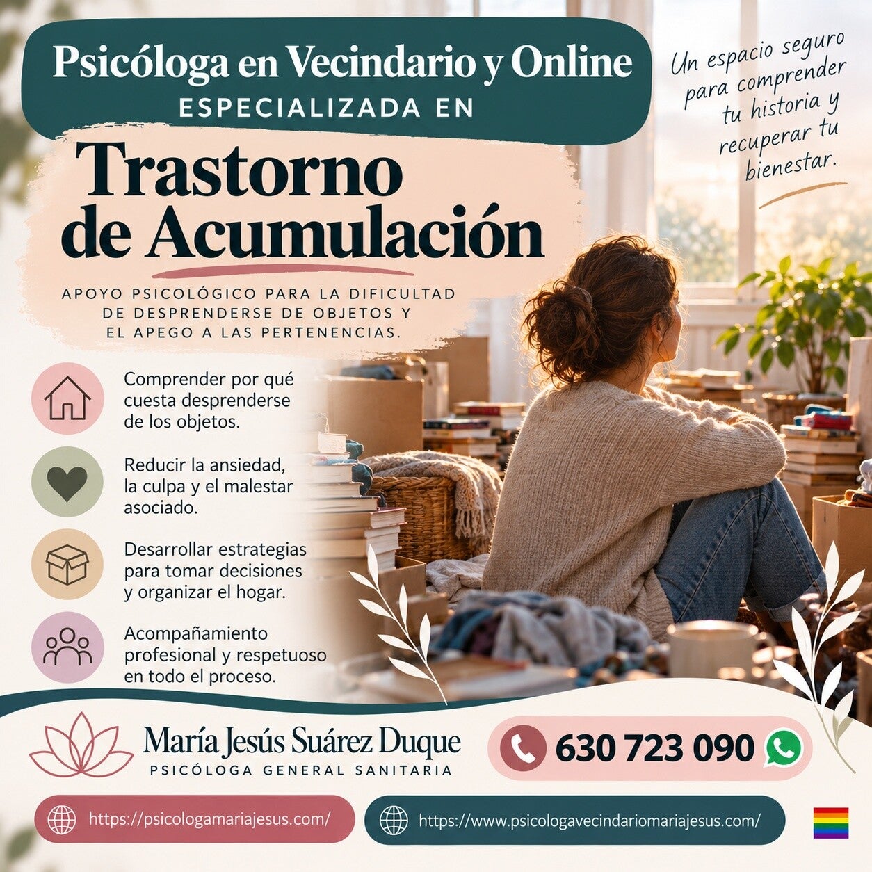 Psicóloga en Vecindario y online especializada en Trastorno de acumulación