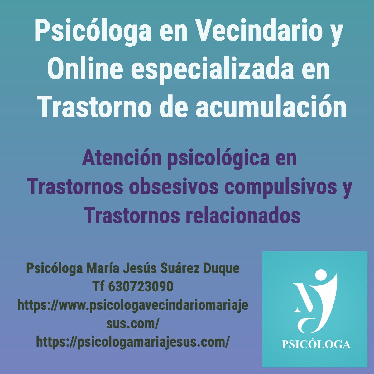 Psicóloga en Vecindario y online especializada en Trastorno de acumulación