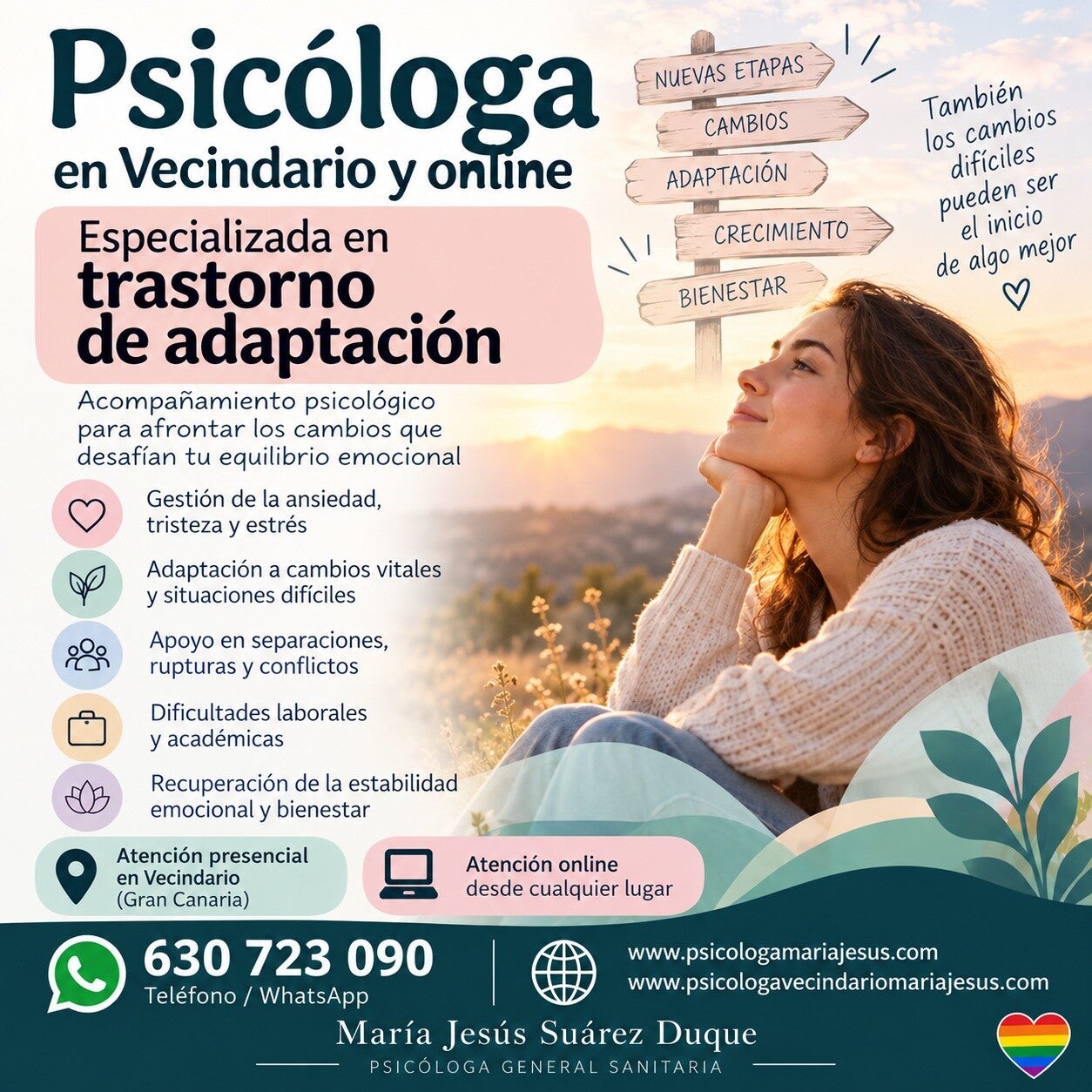 Psicóloga en Vecindario y online especializada en Trastorno de Adaptación