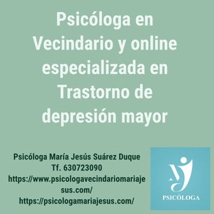 Psicóloga en Vecindario y online especializada en Trastorno depresivo mayor