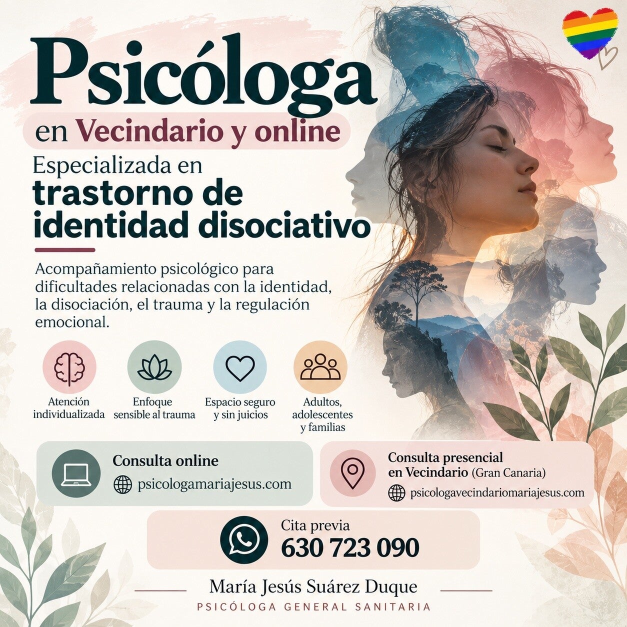 Psicóloga en Vecindario y online especializada en Trastorno de identidad disociativo