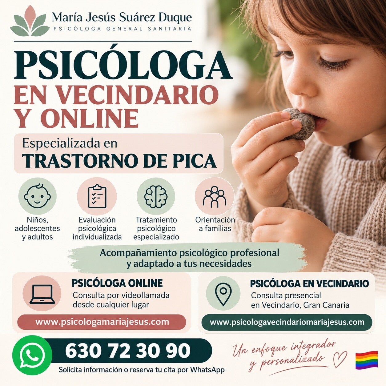 psicóloga en Vecindario  para trastornos alimentarios