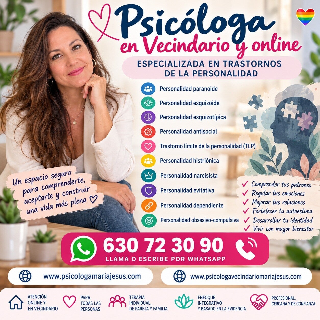 Psicóloga en Vecindario y online especializada en Trastornos de personalidad
