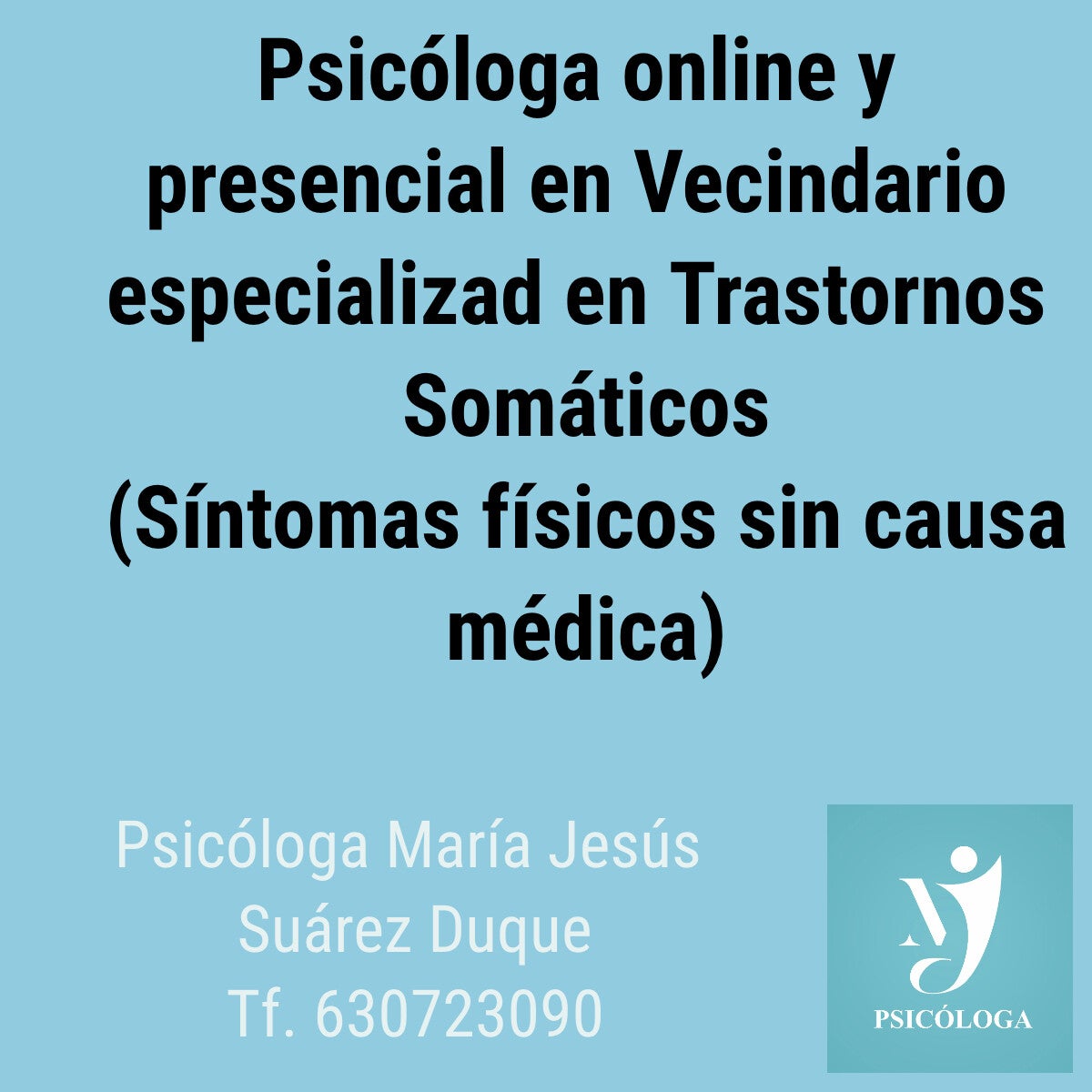 Psicóloga en Vecindario y online especializada en Trastornos somáticos
