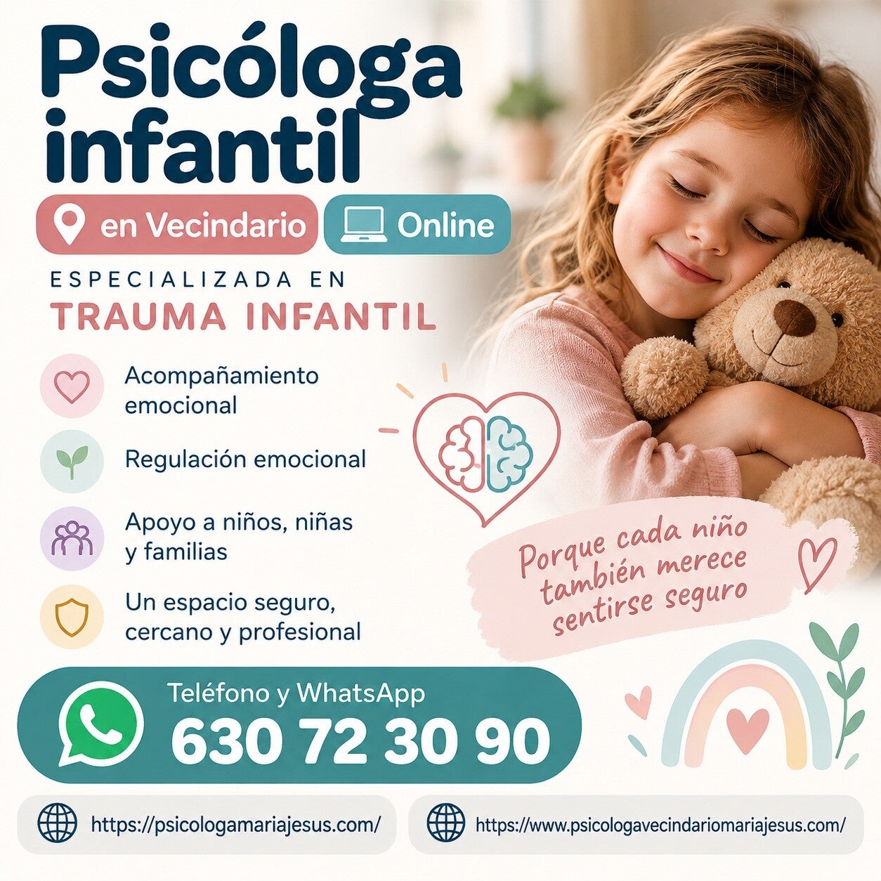 Psicóloga infantil en Vecindario y online especializada en Trauma infantil
