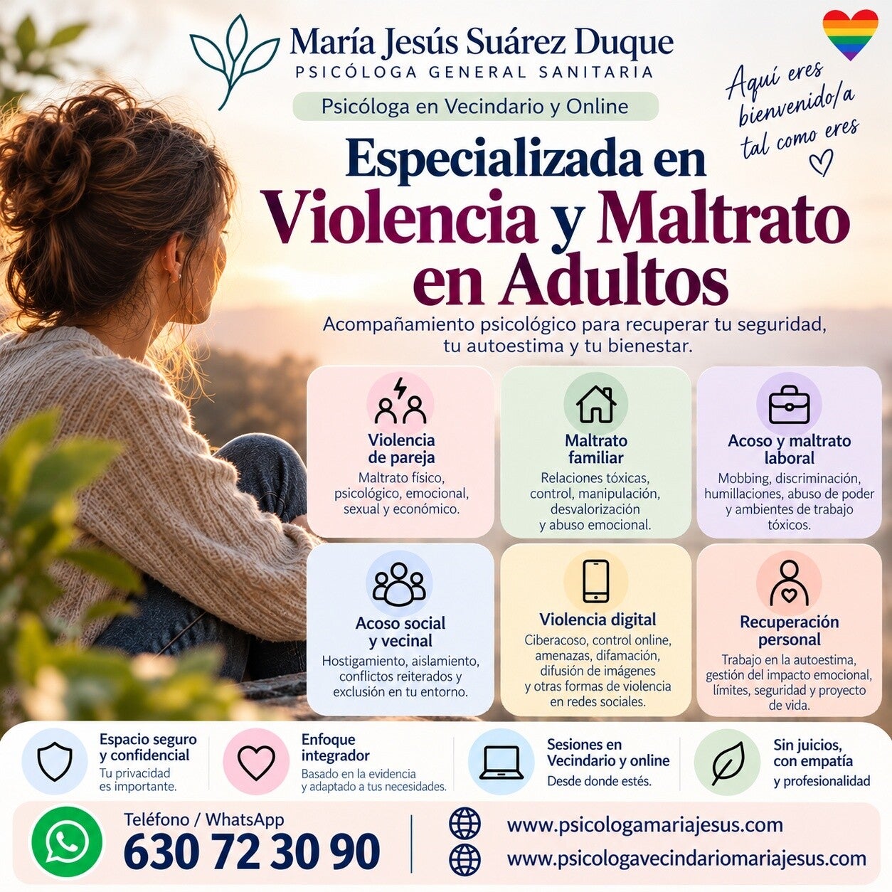 Psicóloga en Vecindario y online especializada en Violencia y Maltrato en adultos