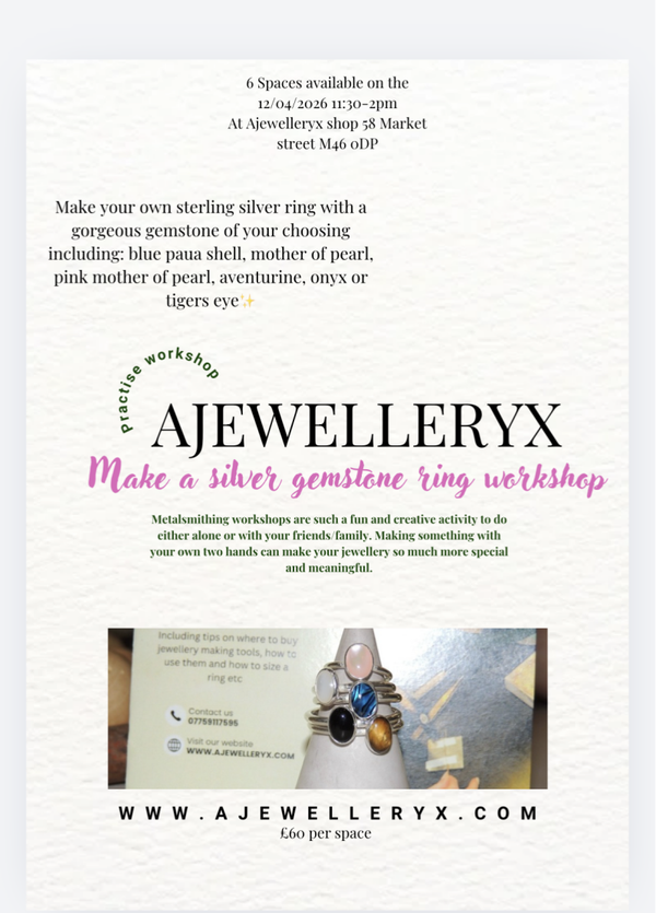 Gemstone ring practise workshop✨