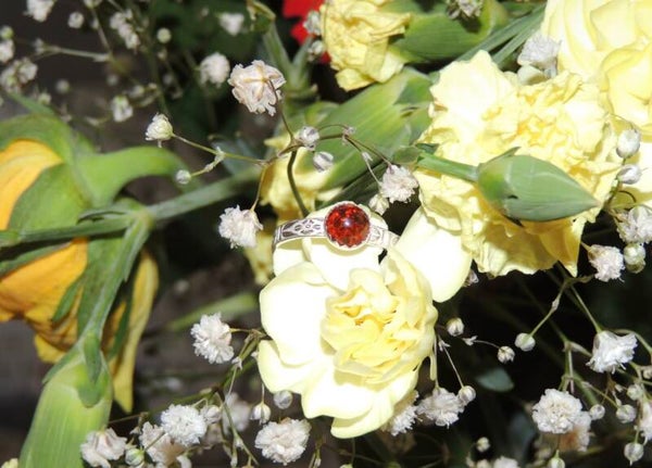 Floral amber ring✨🌸