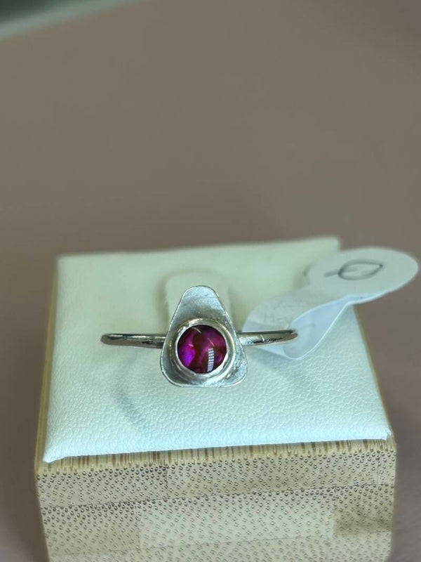 Pink Paua Shell Ring Size Q🌸