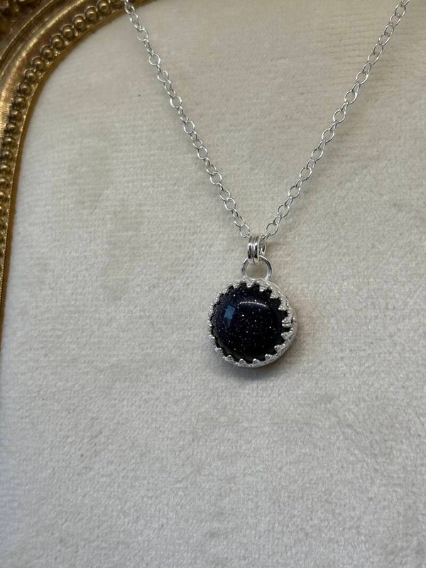 Blue goldstone necklace✨