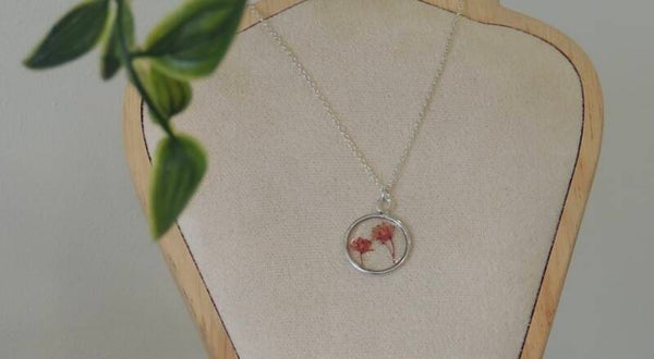 Flower sterling silver necklace🌸