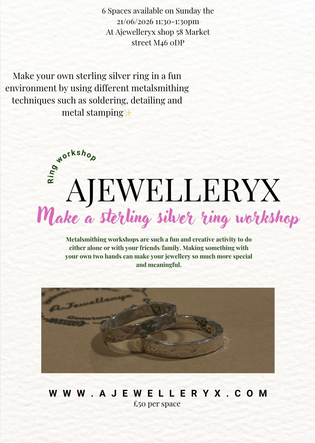 Ring Making workshop!!✨