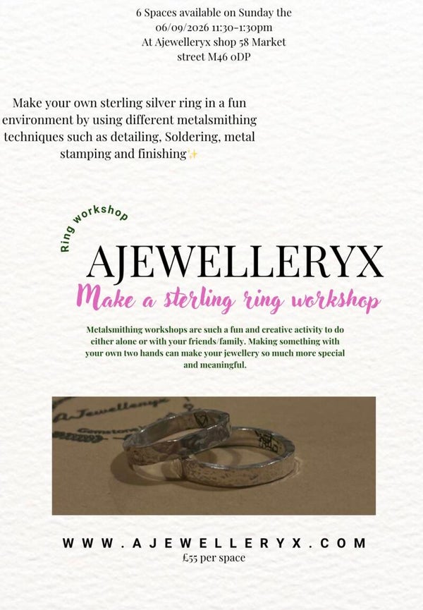 Sterling silver ring making workshop✨