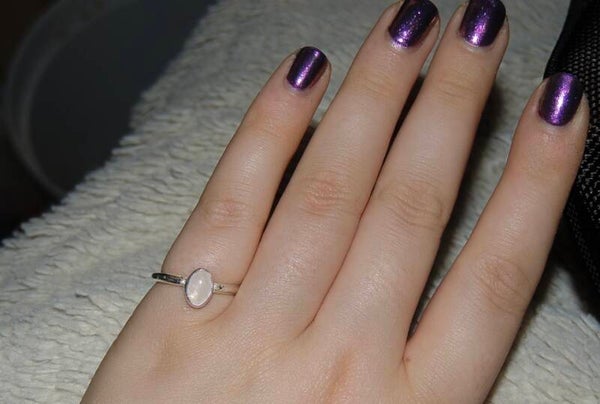 Rose Quartz Sterling Silver Ring Size J🌸✨