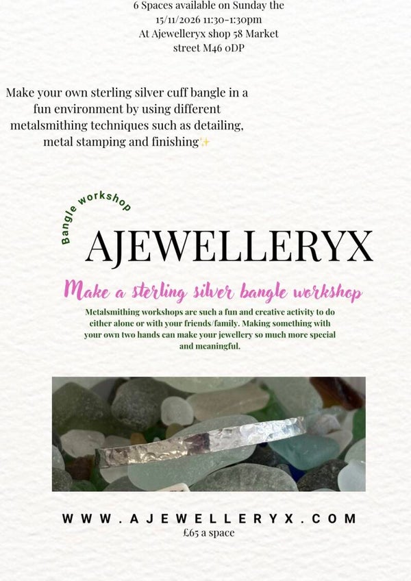 Sterling silver bangle workshop✨