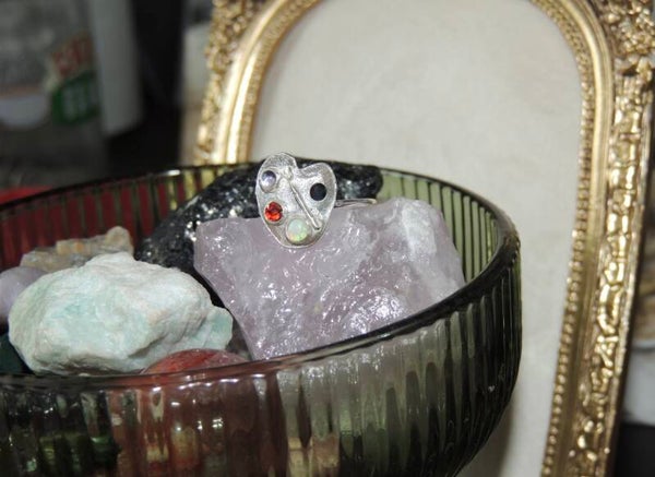 Silver Paint palette ring🎨Size N