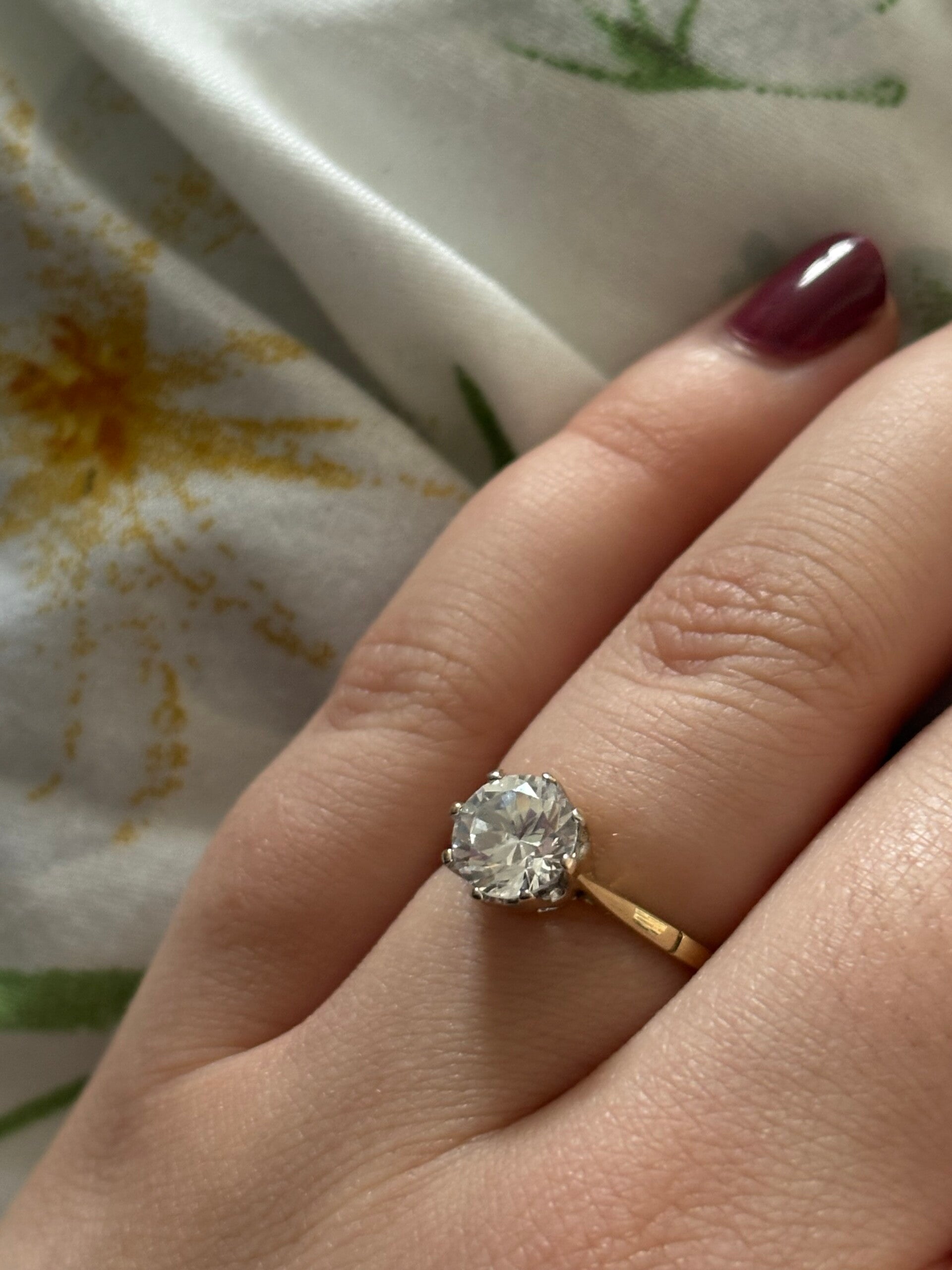 9ct Gold CZ Solitaire Ring✨Size O