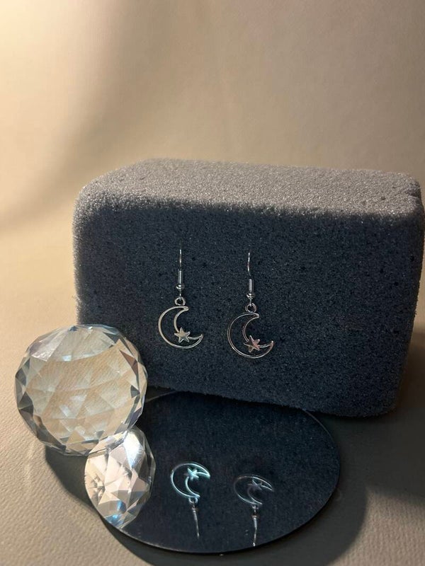 Moon and stars earrings