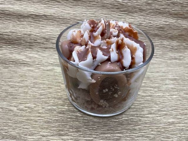 Bougie gourmande "rocher praliné"