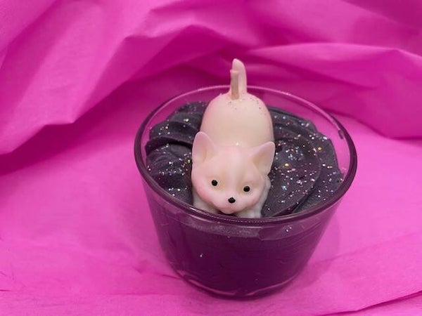 Bougie gourmande chat "Linge Propre"