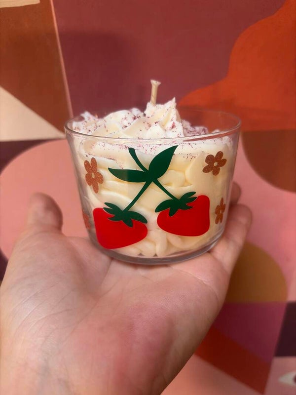 Bougie fraise